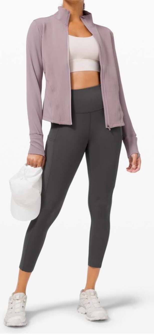 Lululemon Fast and Free High-Rise Crop II 23" Leggings SZ 14 Graphite Grey NWOT